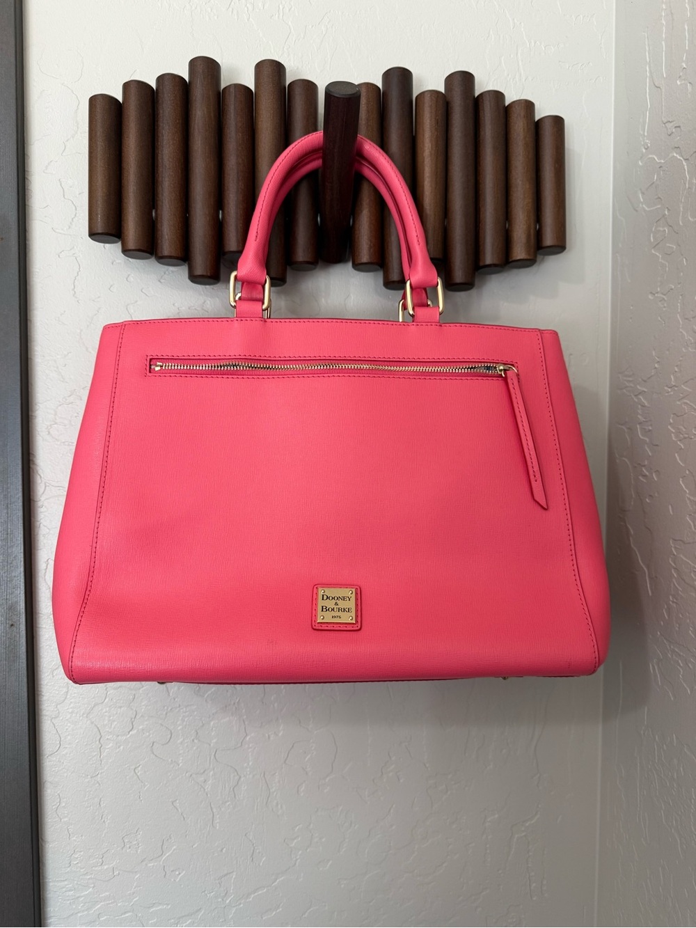 Dooney & Bourke Structured Satchel in Saffiano Leather